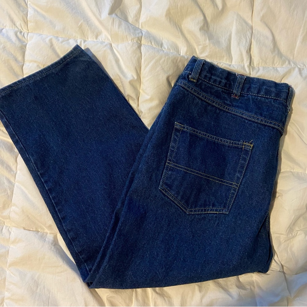 🎯 Mens Craftsman brand blue jeans 38x30 (tape measures 25)